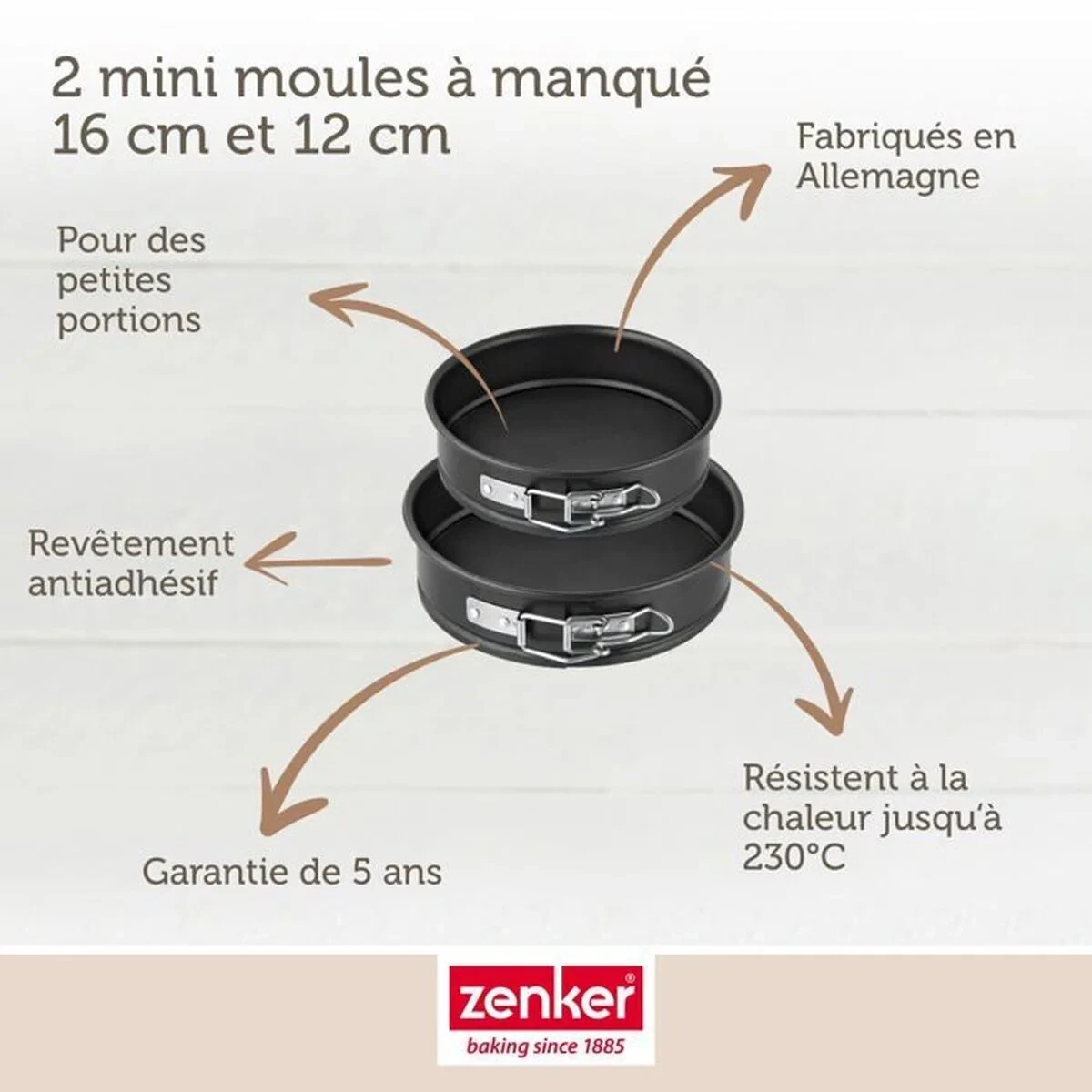 Set de Moldes Desmontables Zenker 2 Piezas