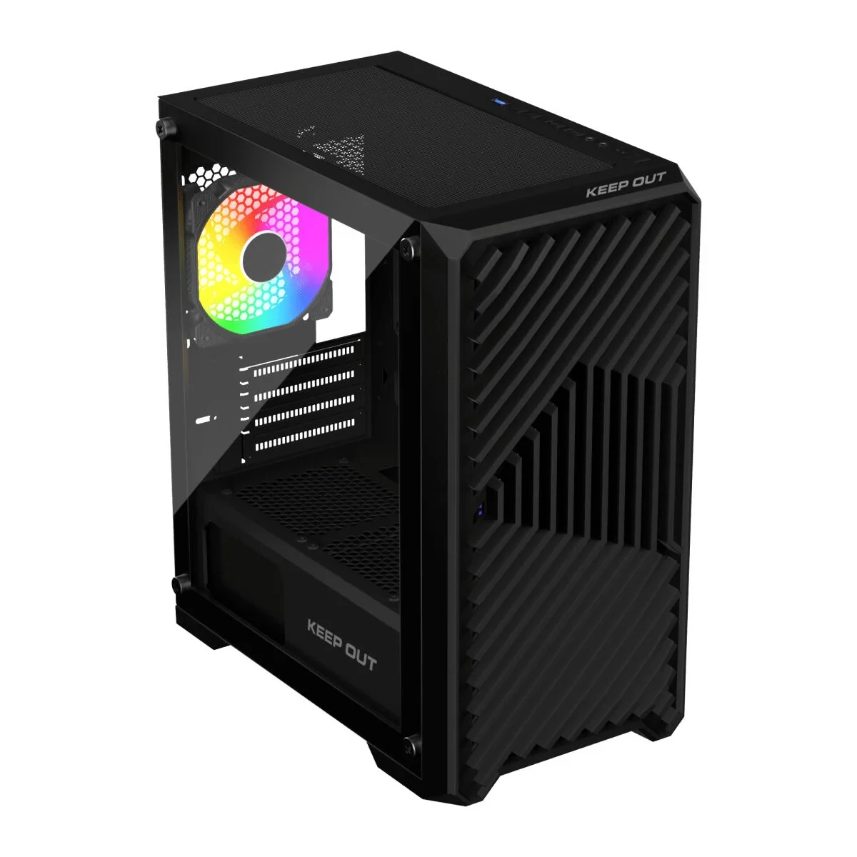 Caja Semitorre ATX KEEP OUT XC-220 ARGB 4FANS Negro