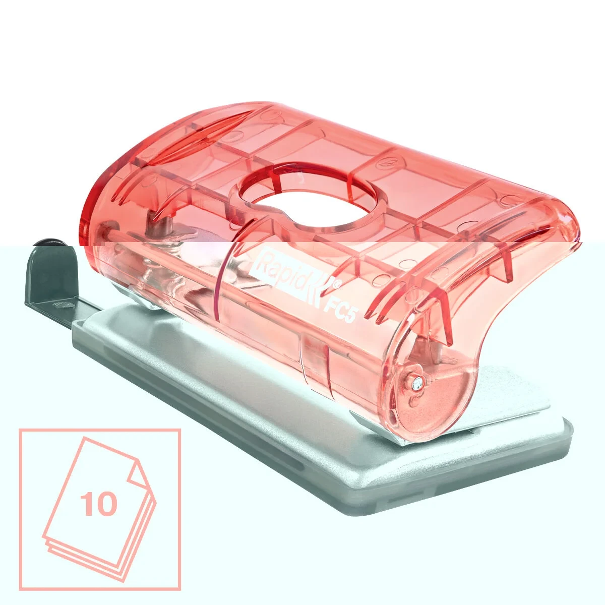 Perforadora Rapid Rapid Colour'Breeze FC5 Coral