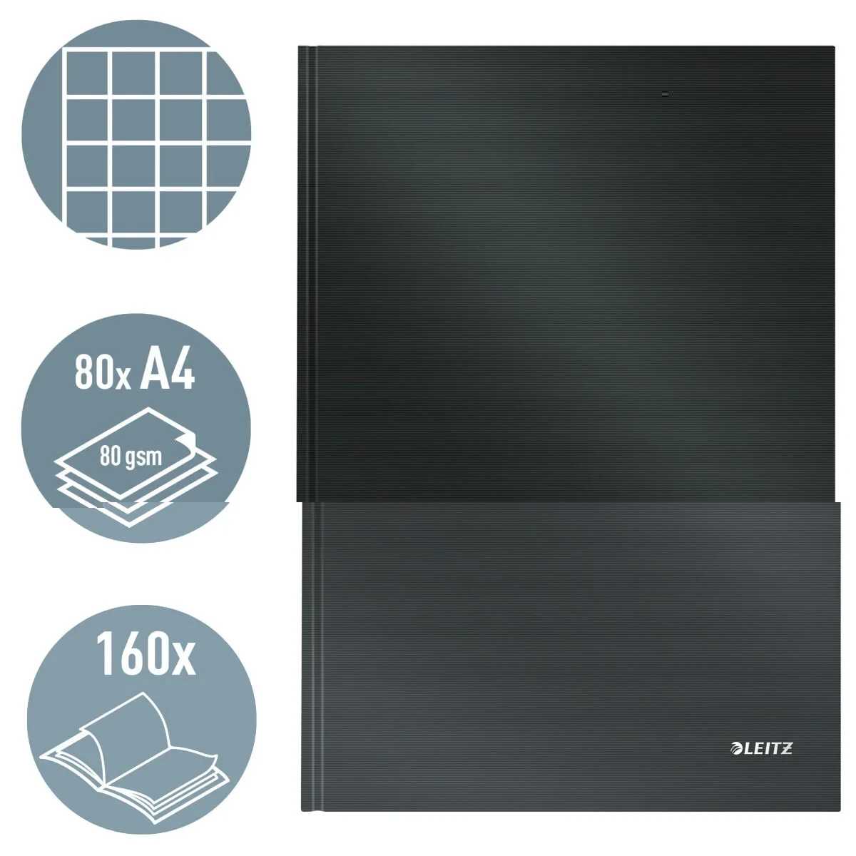 Bloc de Notas Leitz Solid Negro A4 80 Hojas