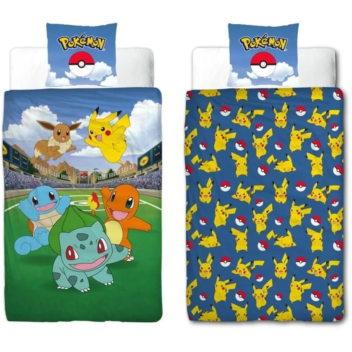 Juego de funda nórdica Pokémon 25 x 4 x 30 cm Multicolor Cama de 140 2 Piezas