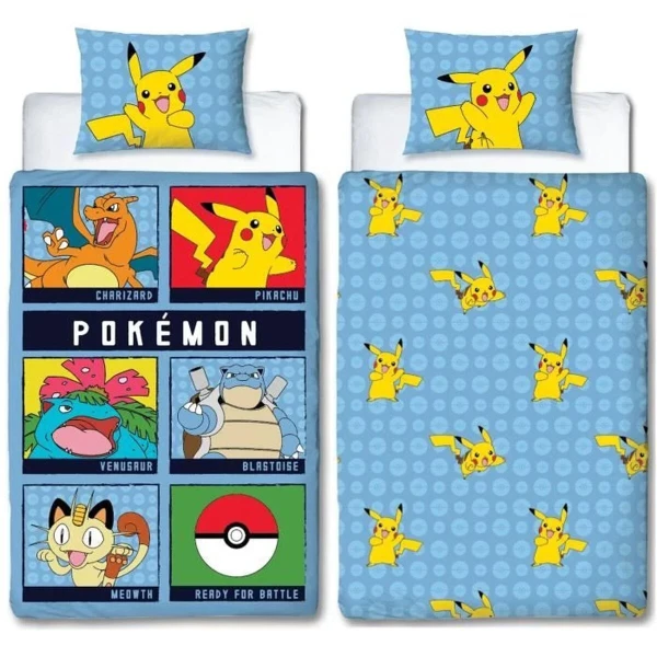 Juego de funda nórdica Pokémon Multicolor Cama de 140 2 Piezas