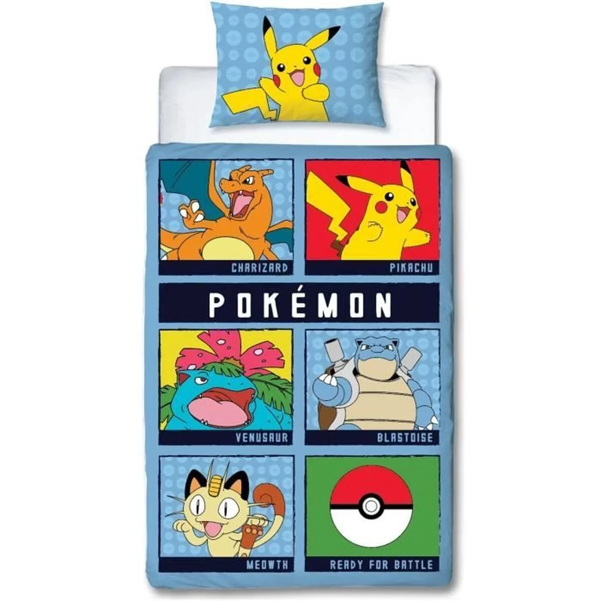 Juego de funda nórdica Pokémon Multicolor Cama de 140 2 Piezas