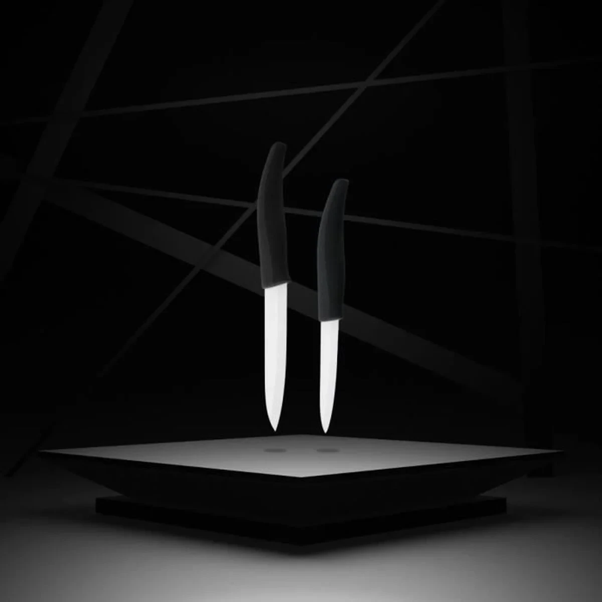 Set de Cuchillos Nirosta Cerámica 2 Piezas