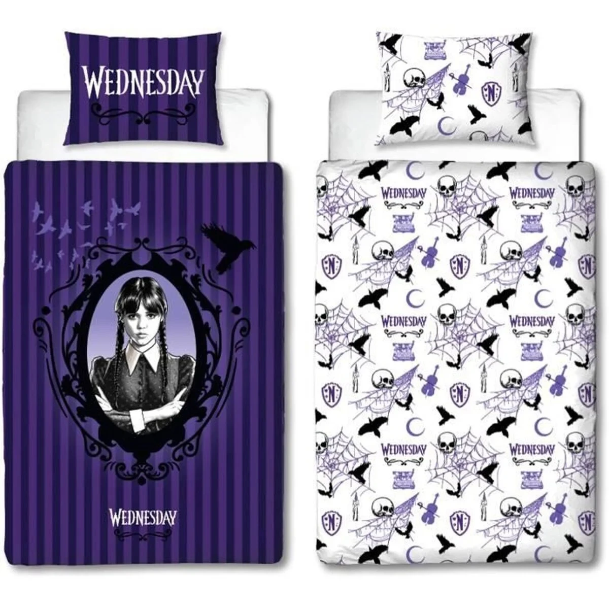 Juego de funda nórdica Wednesday Multicolor Cama de 140 2 Piezas