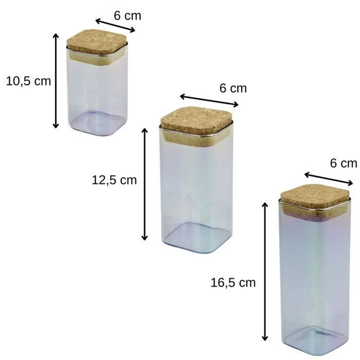 Set de 3 Botes Fackelmann Tasty Green 450 ml Transparente Rectangular (3 Piezas)