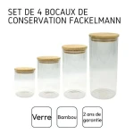 Set de Botes Fackelmann Natural (4 Piezas)