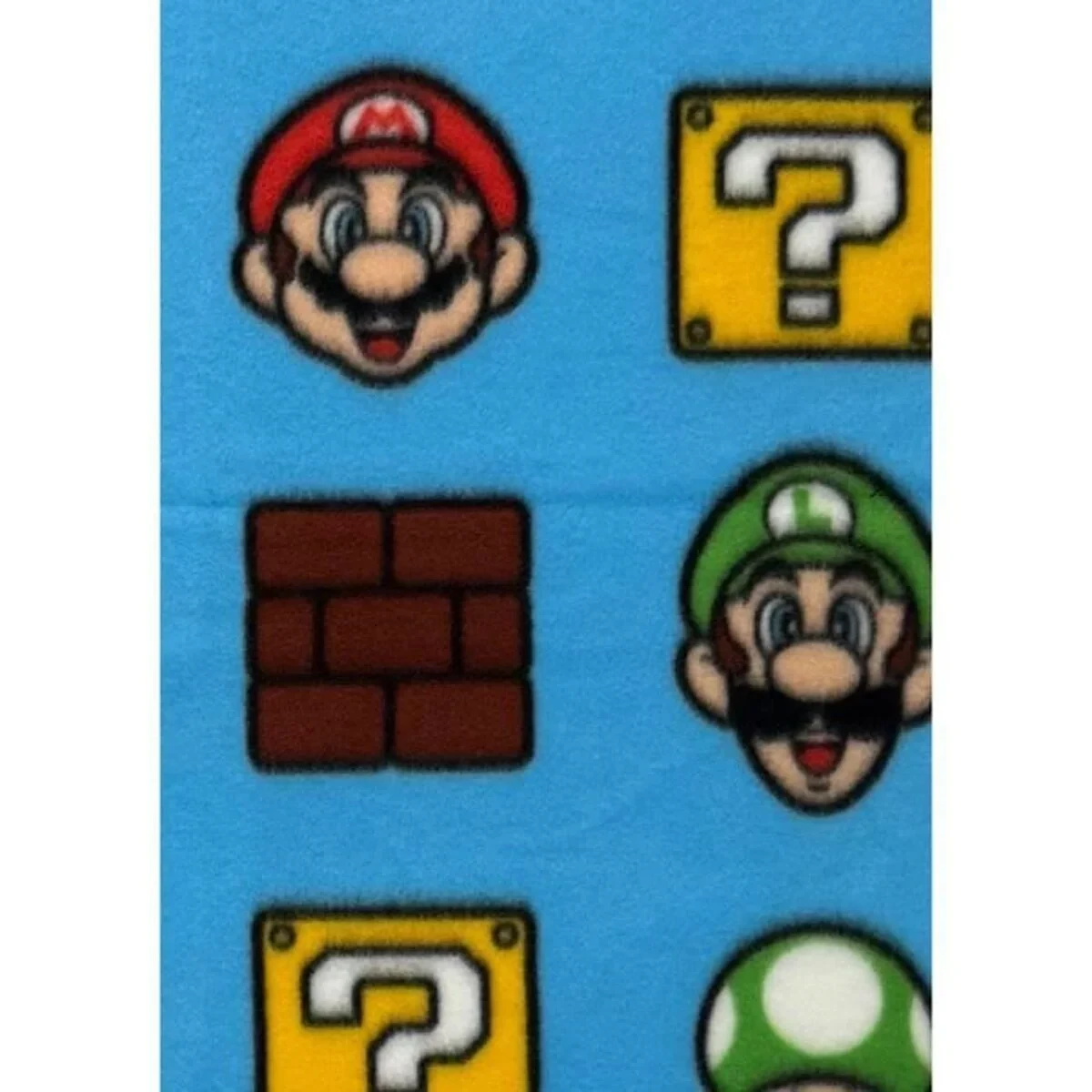 Manta Mario Bros Multicolor Cuadros escoceses