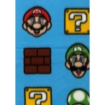 Manta Mario Bros Multicolor Cuadros escoceses