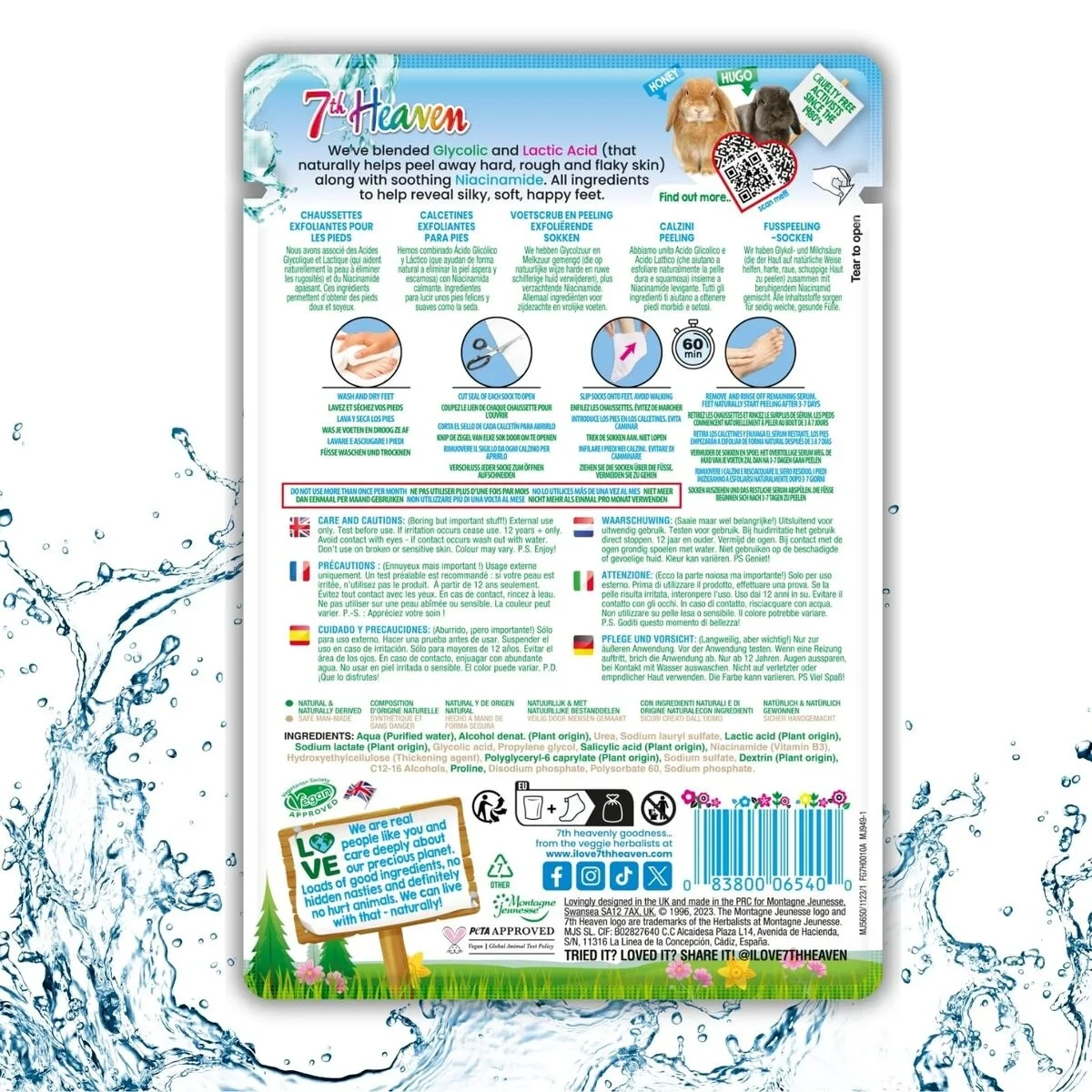 Crema de Pies Hidratante 7th Heaven FOOT PEEL (1 unidad)