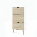 Zapatero Blanco Madera Roble 70,2 x 23,9 x 138,9 cm