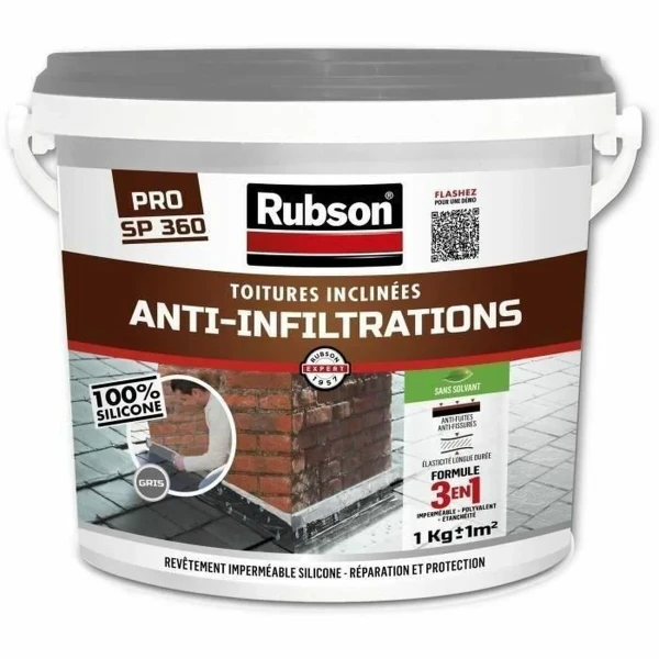Pintura de Imprimación Rubson Gris Mate 1 L