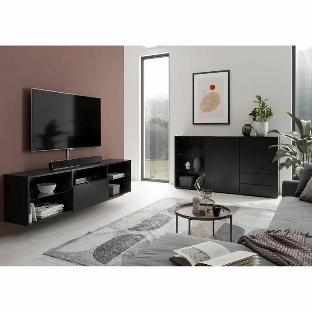 Mueble de TV Negro