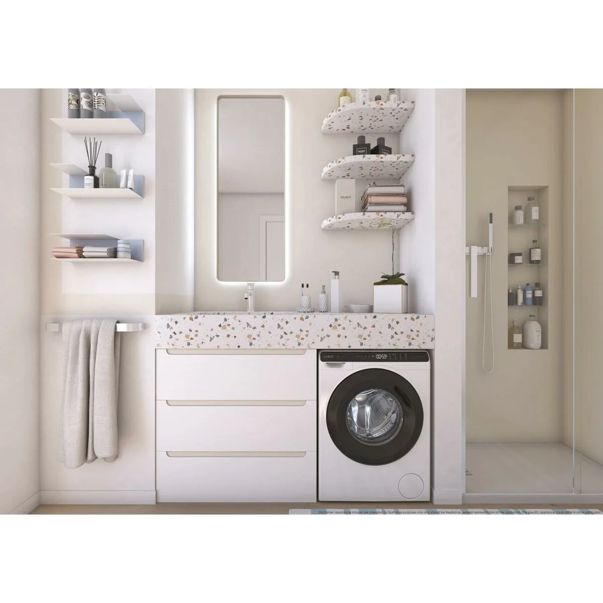 Lavadora Candy CW50-BP12307U1-S 1200 rpm 5 kg