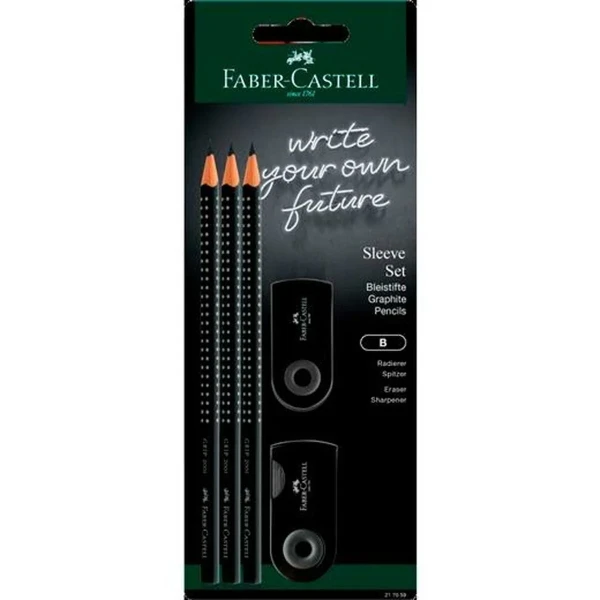 Set de Lápices Faber-Castell Negro Triangular B 5 Piezas