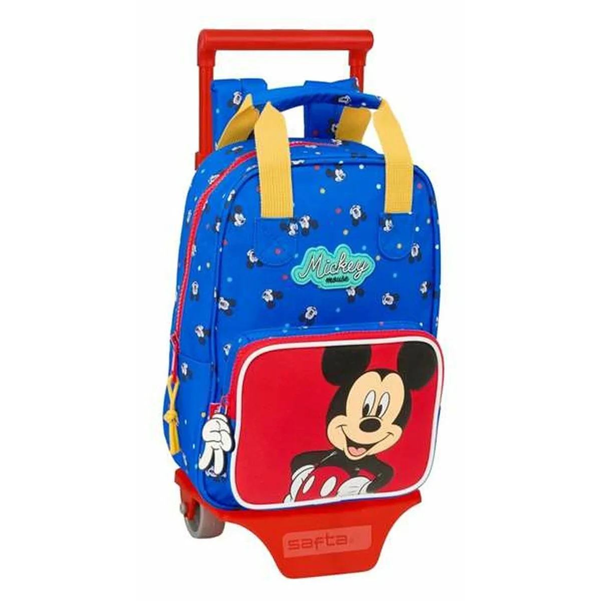 Mochila Escolar con Ruedas Mickey Mouse 20 x 28 x 8 cm