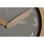 Reloj de Pared Home ESPRIT Marrón Verde Gris Poliestireno 30 x 4 x 30 cm (3 Unidades)