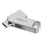 Memoria USB PNY PFDI64GDULINKTYCG Plateado Acero 64 GB