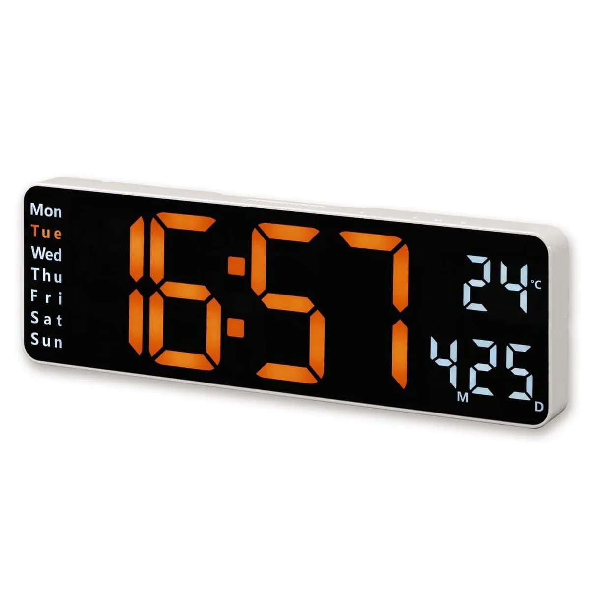 Reloj de Pared con Termómetro Hama 00222224 Blanco Negro