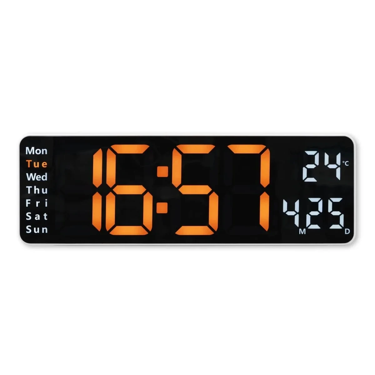 Reloj de Pared con Termómetro Hama 00222224 Blanco Negro