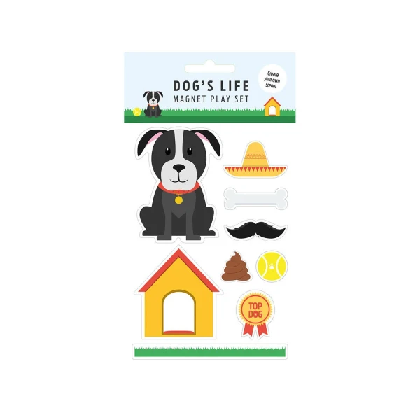 Imanes Magnet & Steel Perro Multicolor Metal 9 Piezas