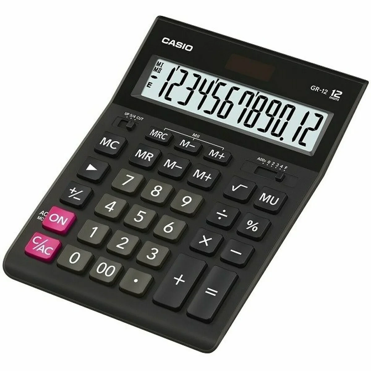 Calculadora Casio GR-12 Negro Plástico