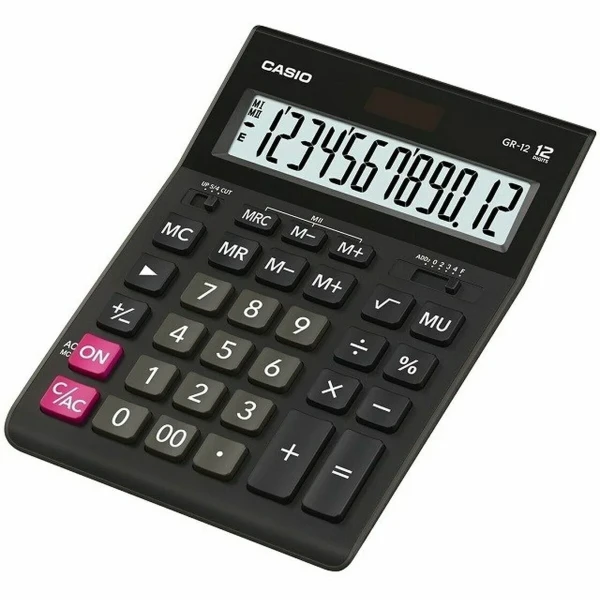Calculadora Casio GR-12 Negro Plástico
