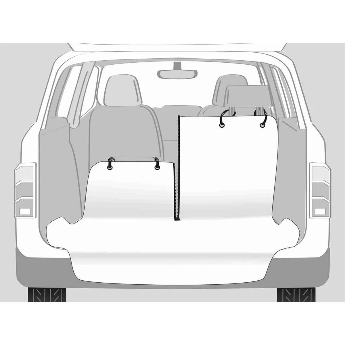 Funda Protectora de Coche para Mascotas Trixie Negro Beige 180 x 130 cm