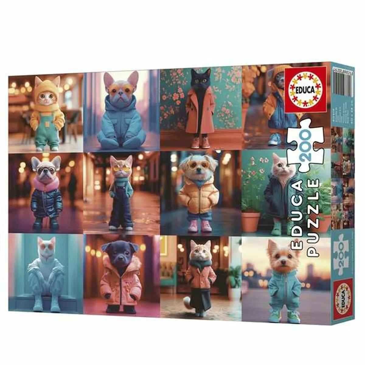 Puzzle Educa 20219 Fashion Animals 200 Piezas