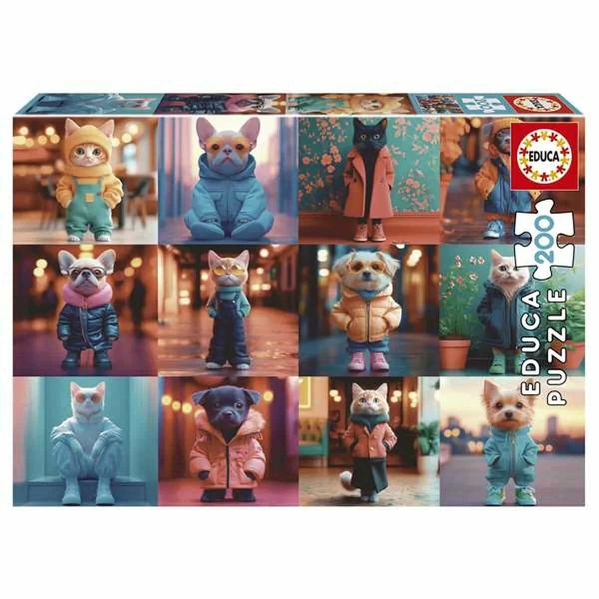 Puzzle Educa 20219 Fashion Animals 200 Piezas
